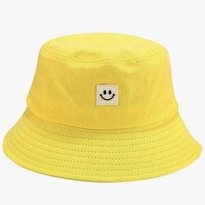Smiley yellow bucket hat